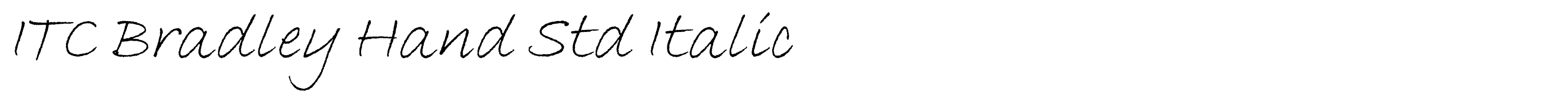ITC Bradley Hand Std Italic